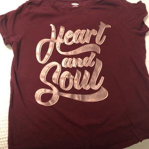 Old Navy Sz 14 cap sleeve graphic tee